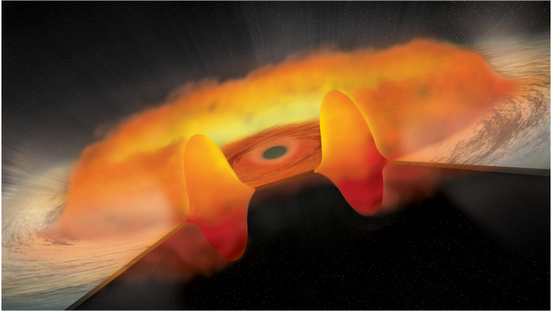 Illustration for article titled Astrónomos detectan cómo un potente agujero negro entra en actividad